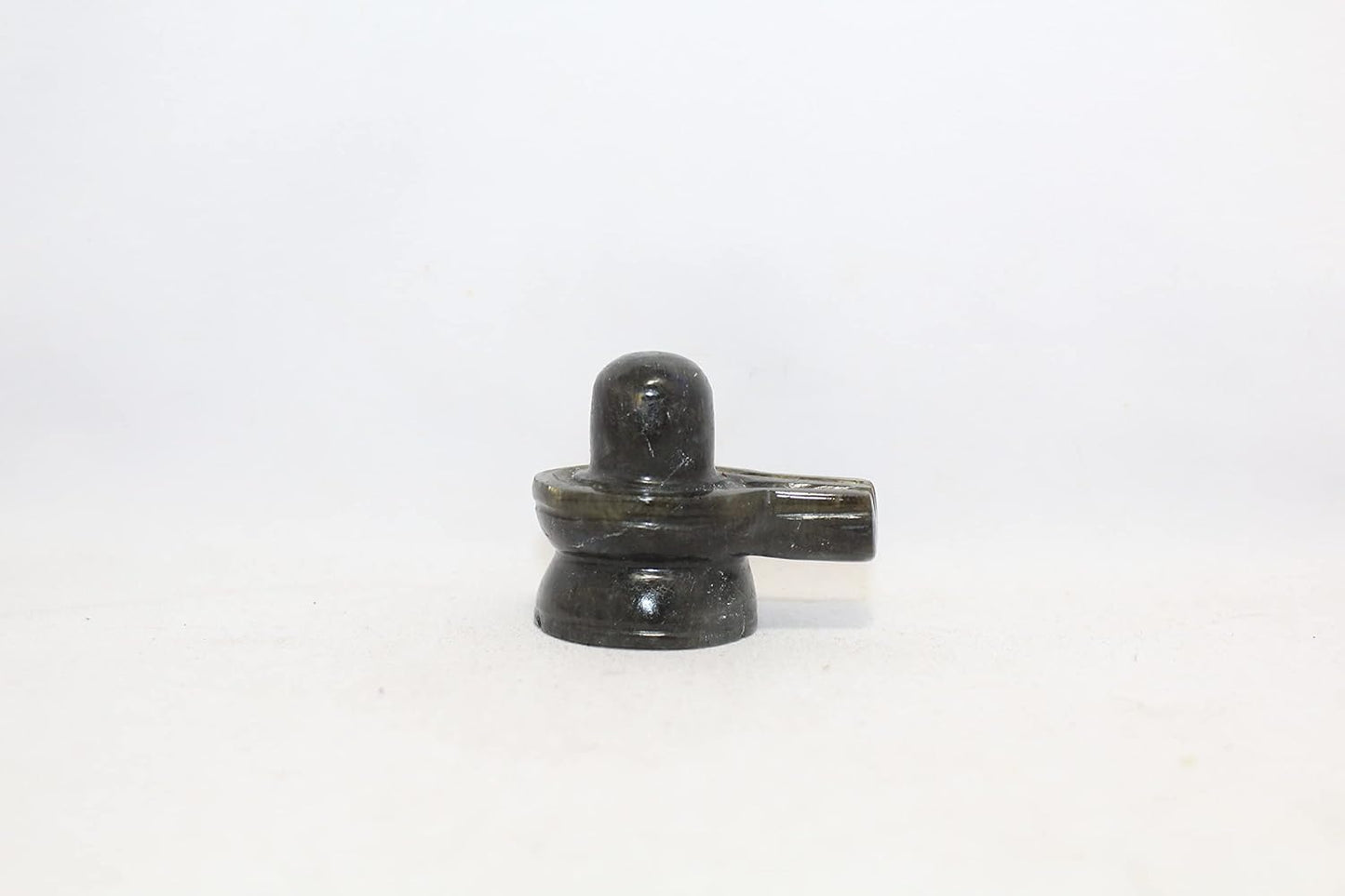 Shivling Statue Shiv Shiva Lingam Mahadev Natural Grey Labradorite Gem Stone Hindu Religious Pooja Handmade E58