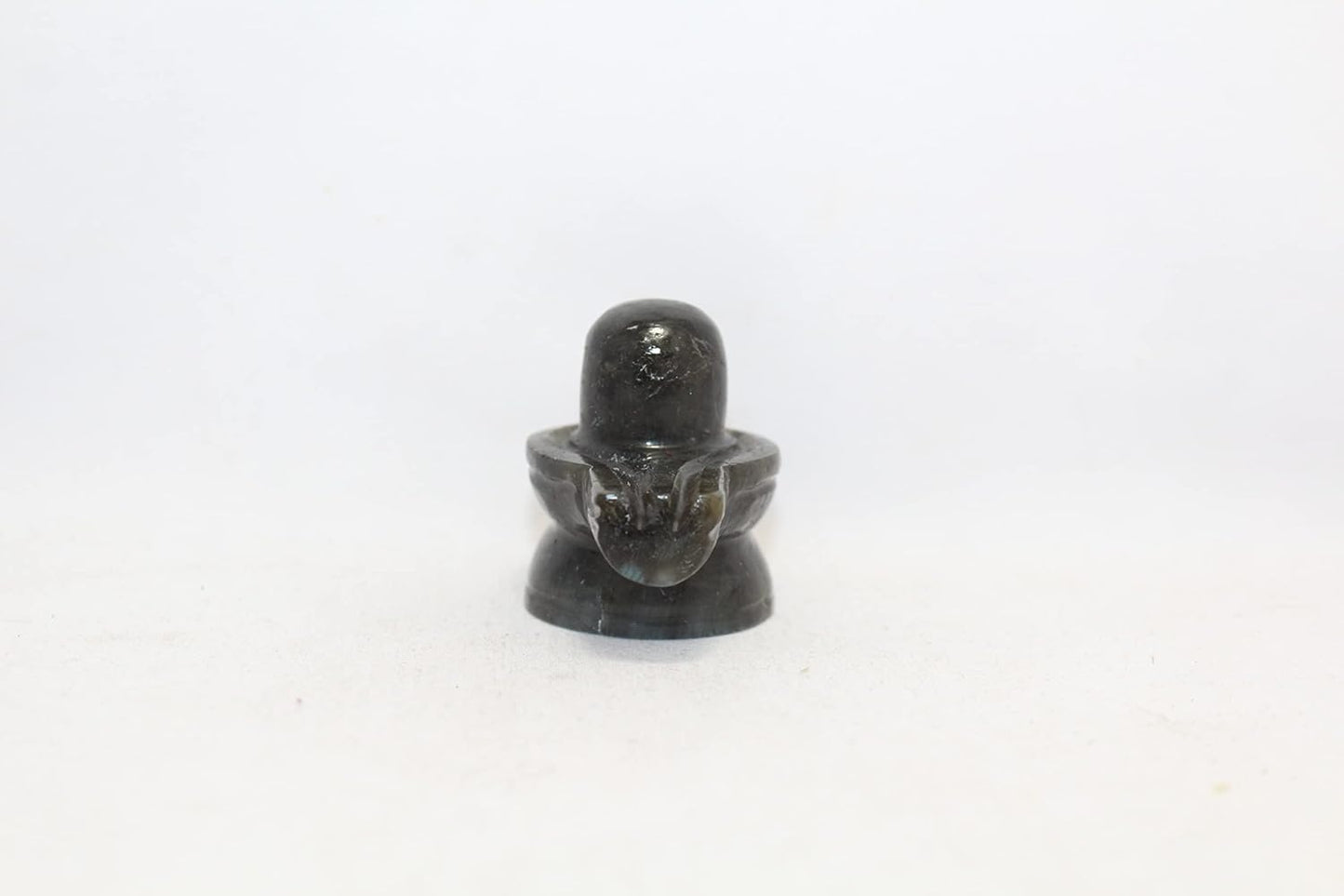 Shivling Statue Shiv Shiva Lingam Mahadev Natural Grey Labradorite Gem Stone Hindu Religious Pooja Handmade E58