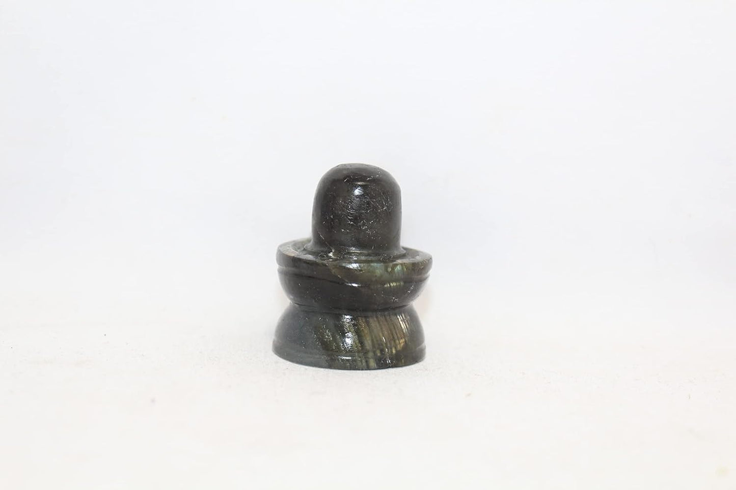 Shivling Statue Shiv Shiva Lingam Mahadev Natural Grey Labradorite Gem Stone Hindu Religious Pooja Handmade E58